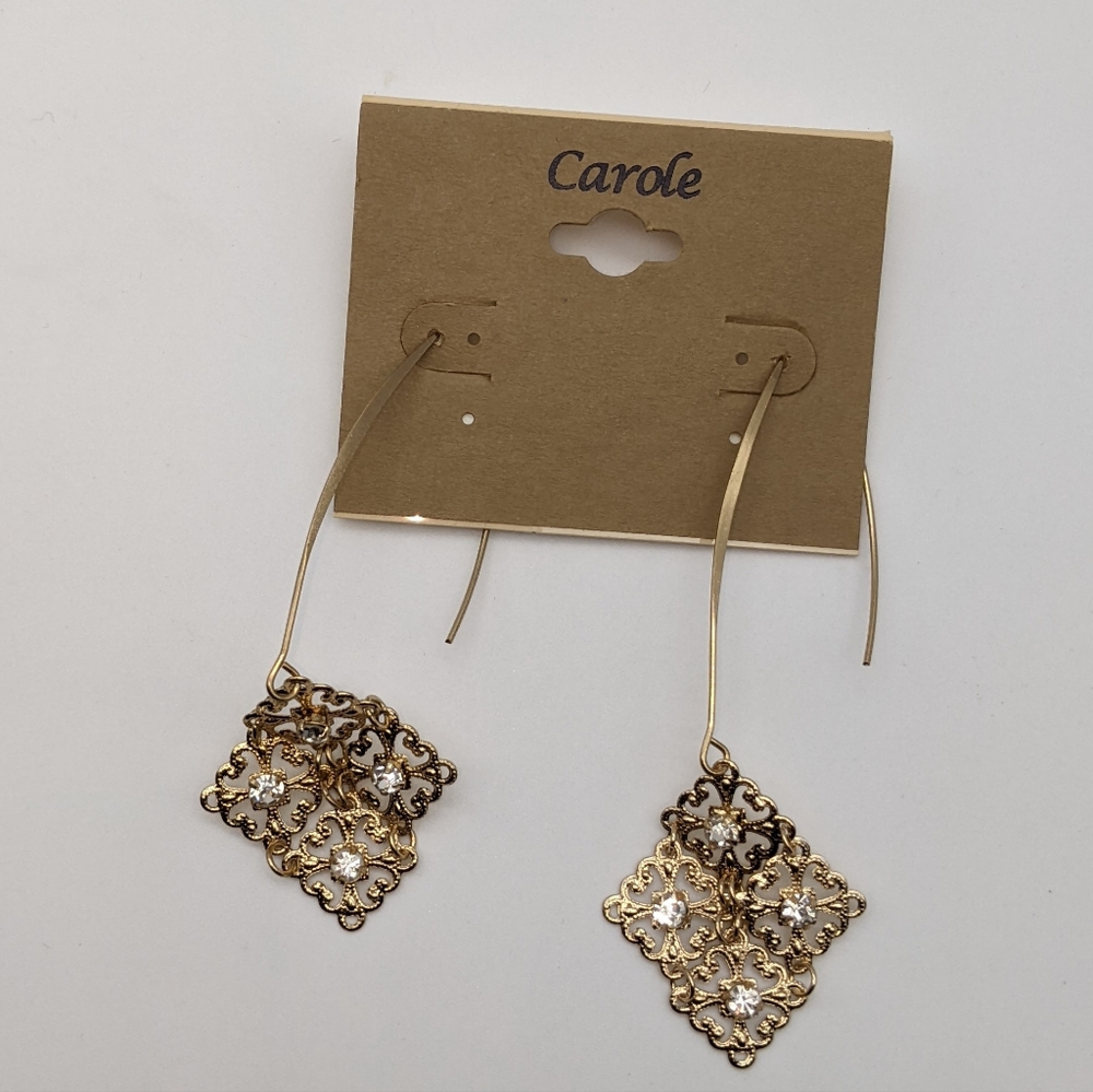 Carole Gold-tone Dangle Earrings